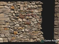 Castle Wall Megascan 8k 3D Asset