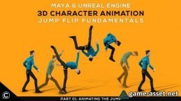 Maya & Unreal: 3D Character Animation Jump Flip Fundamentals | Part 01: The Jump | Body Mechanics