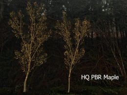 HQ Autumn Dry Maple Trees v1.0