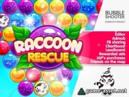 Bubble Shooter Raccoon Rescue + EDITOR