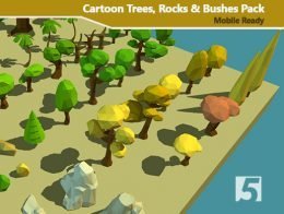 Cartoon Trees, Rocks & Bushes - Low Poly Vegetation Pack