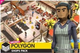 POLYGON Shops Pack - Low Poly 3D Art by Synty
