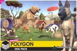 POLYGON - Dog Pack Low Poly 3D Art by Synty