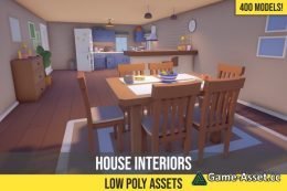 Low Poly Cartoon House Interiors