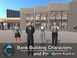 Bank Building Character and Props