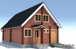 3D Model - Wooden House High Poly