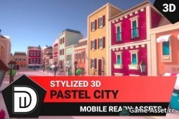 Stylized 3D Pastel City