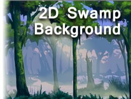 Hand Painted 2D Swamp Background v1.1