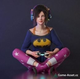 3D Model – Gamer Girl