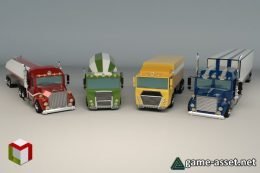 Low Poly Truck Pack 01