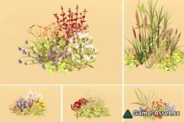 Low Poly Trees Pack - Flowers2