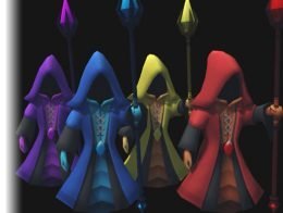 Stylized Mages - 8 colour variations (Low Poly)