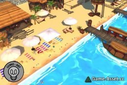 Summer Beach Cartoon Pack - VR/Mobile