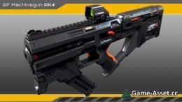 SciFi Machinegun AK4 Playable