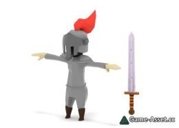 3D-Model - Animated Knight Low-Poly