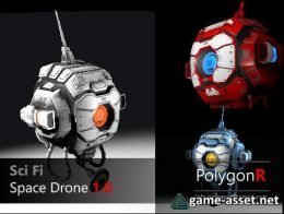 Sci Fi Space Drone PolygonR