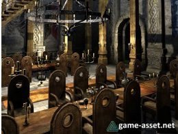 Medieval Castle Interior Game Level