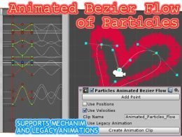 Animated Bezier Flow of Particles