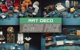 Art Deco Props COMBO PACK [UE4+Raw]