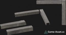 Cement curbs 01 (3D-Scan)