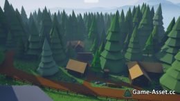 Stylized Low Poly Buildings
