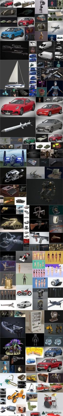 PBR Game 3D-Models Bundle 1 March 2023