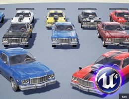 Classic Muscle Car Vehicle Pack UE4