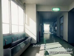 Japanese School Corridor