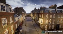 London Street Environment Unreal Engine 4 Low-poly 3D model