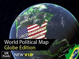 World Political Map - Globe Edition