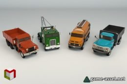Low Poly Truck Pack 02