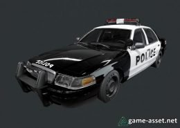 Vehicle Police Car Low Poly Game Ready (UE4 File included)
