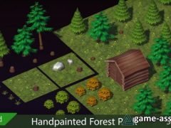 Handpainted Forest Pack v2 Low-poly 3D model