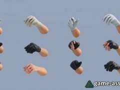 Animated Modern Civilian Hands Pack