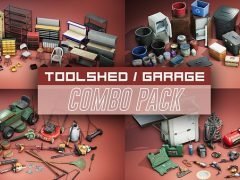 Toolshed / Garage Props COMBO PACK [UE4+Raw]