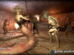 Medusa (Female) Human & Snake Mythology Pack PBR