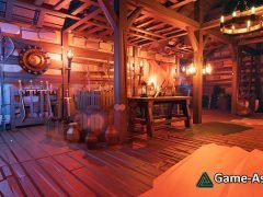 Low Poly Medieval Interior and Constructions