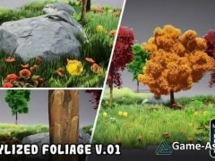 Stylized Foliage Pack V.01 - Meshingun Studio