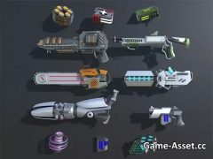 Colorful Sci-Fi Weapons and Items Pack
