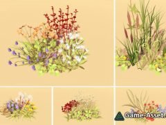 Low Poly Trees Pack - Flowers2