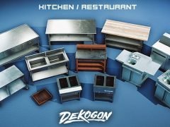 Modern Kitchen/Restaurant Props VOL.7 [UE4+Raw]