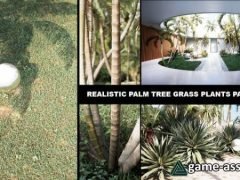 Realistic PALM TREE GRASS PLANTS