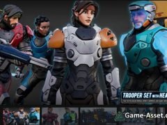 SciFi Trooper Set for Stylized Male and Female