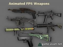 Animated FPS Weapons Pack (Part 1)