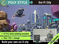 POLY STYLE - Sci-Fi City Customizable Pack