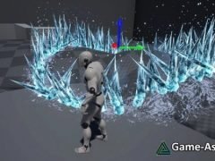 Ice Skill VFX Interactive with Terrain