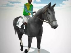 Race Horse & Jockey with LOD