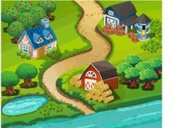 2D Cartoon Farm Building v1.3