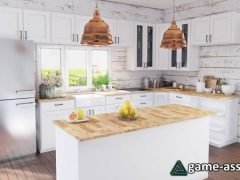 Vray and UE4 Shake Style Cabinets - 16 modular models Low-poly 3D model