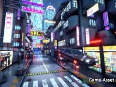 CyberPunk City. VR and Mobile